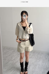 Melon Stripe Hood Shirt