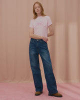 ラブリボンクロップTシャツ-PINK