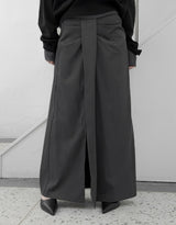 Liboen Ribbon Tie Long Skirt