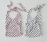 Ribbon Polka Dot Halterneck Sleeveless