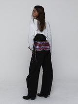 Curved Cotton Pants_Black