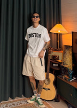 Cropped Boston Short-Sleeve T 4COLOR