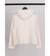 MESH KNIT HOOD ZIP-UP