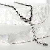 SS-OPEN SIGNATURE BULLET NECKLACE_small_dark silver