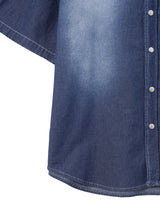 Deep ocean denim set up shirt 2C