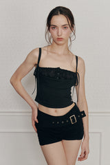 VIOLA BELTED SHORTS black