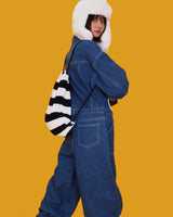 ムッシュオーバーデニムジャンプスーツ