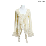 (2color) Ruffle Lace Soft Cardigan