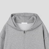 Lowell crop fingerhole hood zip-up