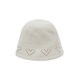 Heart Hole Bucket Hat (Cream)