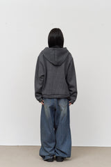 Wet Knitted Zip Hoodie