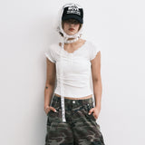 レースscTシャツ (white)