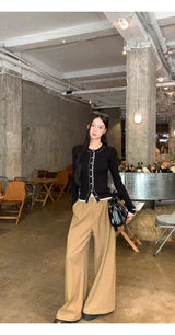 Super Pintuck Wide Cotton Pants