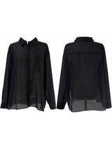 veil tencel シースルーシャツ (2color)