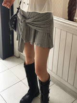 Beagles shirring mini skirt