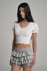 Tutu Ballet Lace Skort, Light Gray