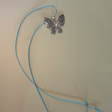 mint butterfly necklace