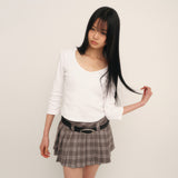 C 90S ラインVネックTシャツ_ホワイト