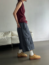 Reels Back Curve Pigment Balloon Bermuda Shorts 3color