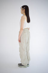 Silky jogger pants, Light khaki