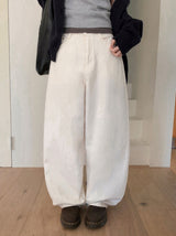 Backpoint Herringbone Cotton100 Wide Pants (2color)