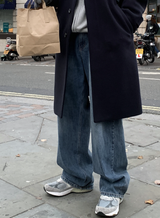 Main Basic Washed BB Straight Fit Denim Pants