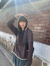 26SS★ [BAONHAUS] Crea Flower Layered Hoodie