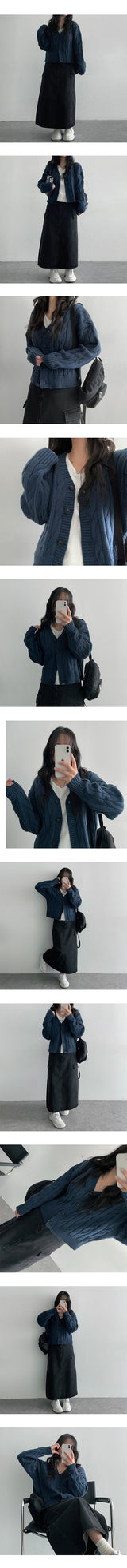 [Planning!] Jit Twisted V-Neck Knit Cardigan (8 colors)