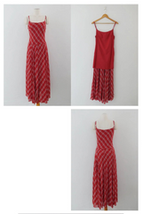 WAFER CHECK MAXI DRESS