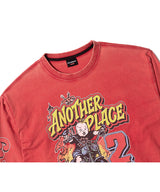 RGアナザープレイス ウォッシュド長袖Tシャツ（レッド）
