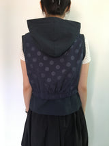 Layered Dot Hoodie Vest (2color)