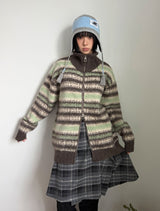 PLAID LAYERED WRAP SKIRT