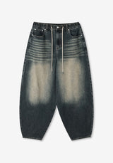 CR Wide Denim Banding Balloon Pants