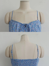 BLISSFUL FLORAL TIE-STRAP DRESS