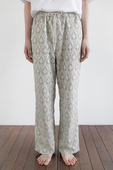Candle light jacquard pants, Mint