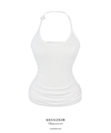 Leto Ring Halter Shirring Top (4color)