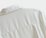 Roniv Silky Hidden Button Blouse / 5 colors