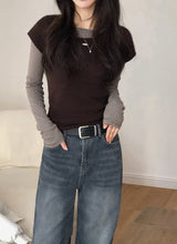 Basic U-neck Warm Pendant T-shirt (5color)
