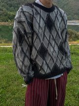 ASCLO Fade Argyle Hairy Knit (2color)