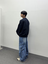 デニム斜めカーゴパンツ
