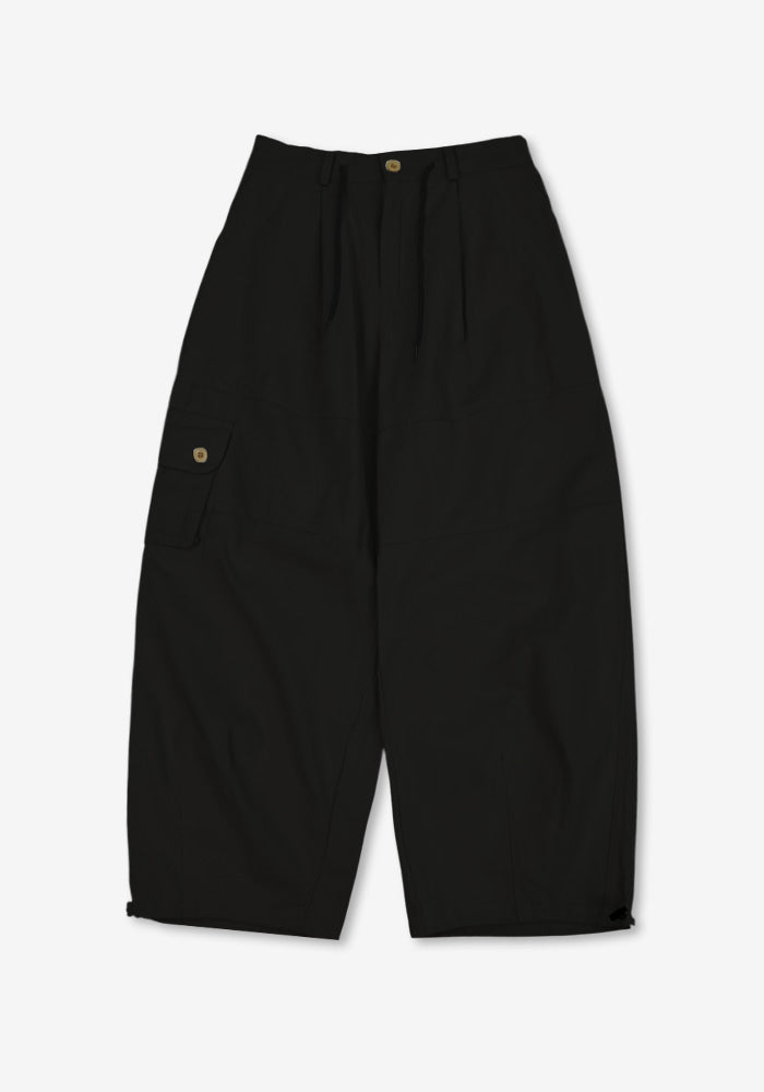 PI Cargo Button Wide Balloon Pants