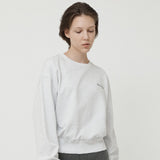 ロゴダメージスウェットシャツ WHITE MELANGE