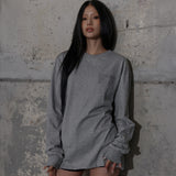 FF LETTERING LONG SLEEVE (GRAY) F25ZB022