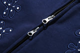 Coral Reef Hooded Zip-Up (Navy)
