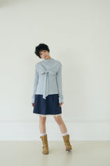 CHOU RIBBON COTTON TOP (BLUE)