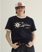 Shooting star Ringer tee @ Navy * Ivory