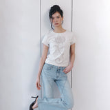 CローズホットフィックススリムTシャツ - ベージュ