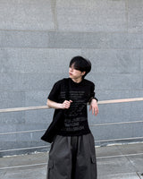 Coral Lettering Short Sleeve T-Shirt