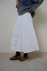 Rustic long skirt_ivory