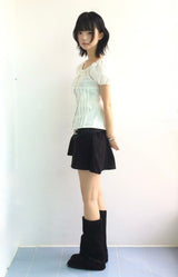 Hazel unbalanced checkered skirt